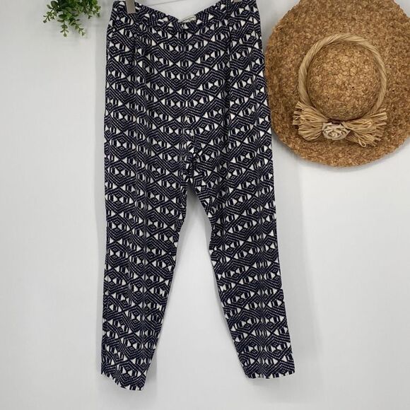 Reiss Nineteen Seventy One Goa High Tapered Pants Modern Lyocell Printed Multi S - Picture 1 of 13